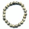 Bracelet jaspe dalmatien