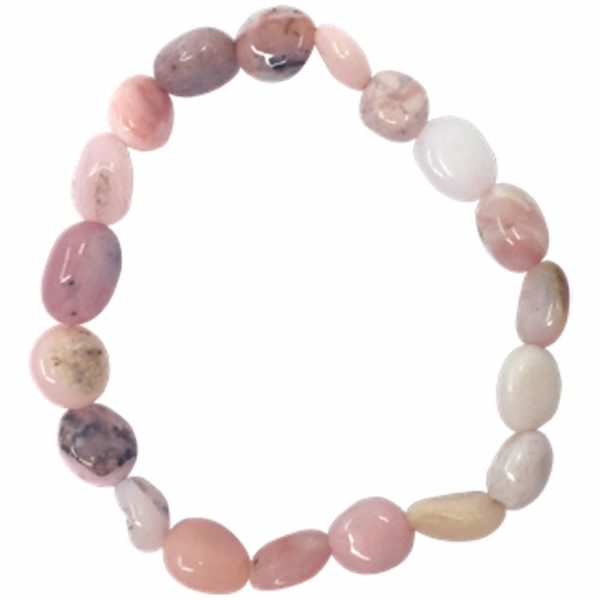 Bracelet opale rose nuggets