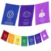 7 drapeaux Chakra sur un cordon