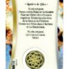 Médaille sur carte Lumière de Dieu
