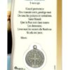 Médaille sur carte Saint-Benoît