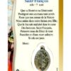 Médaille sur carte Saint-François