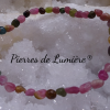 Bracelet nuggets tourmaline melon d'eau