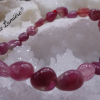 Bracelet nuggets tourmaline rose