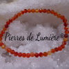 Bracelet cornaline facettée