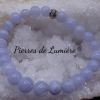 Braclet calcédoine bleue
