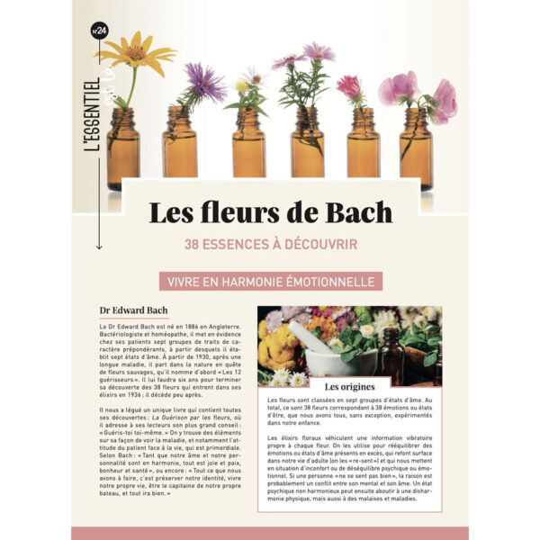Les fleurs de Bach : 38 essences à découvrir, vivre en harmonie émotionnelle - Pierres de Lumière