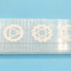 Barette de sélénite - 7 chakras, Pierres de Lumière, tarots, lithothérapie, bien-être, ésotérisme, oracles, livres, librairie, pendules, pierres roulées