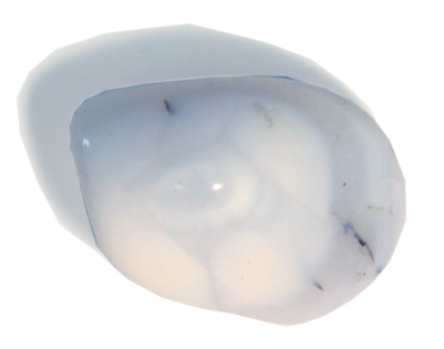 Pierre roulée d'opale blanche