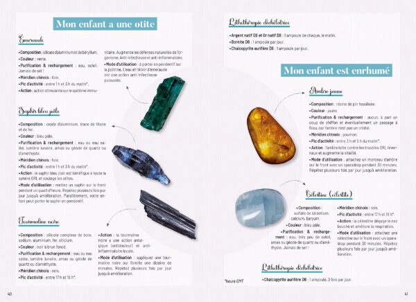 Mon cahier de lithothérapie pour les enfants : Soigner son enfant avec les pierres & les cristaux - Pierres de Lumière