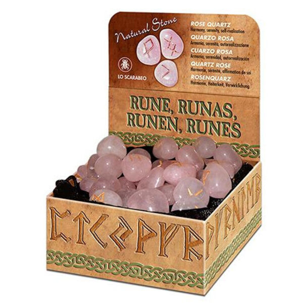 Runes en quartz rose - Pierres de Lumière