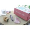Coffret massage corps en Quartz rose, Améthyste et Aventurine verte - Pierres de Lumière