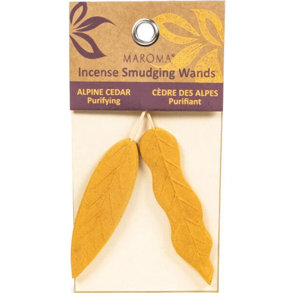 bâtonnets d'encens feuilles Cedre des Alpes - bois de cèdre Maroma + Pierres de Lumière