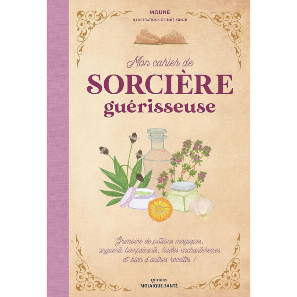 Mon cahier de sorcière guérisseuse : Grimoire de potions magiques, onguents bienfaisants, huiles enchanteresses et bien d'autres recettes ! - Pierres de Lumière
