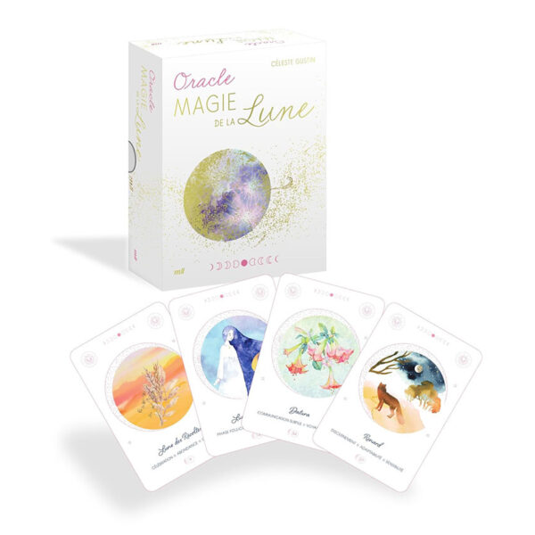 Oracle - Magie de la Lune (jeu de cartes divinatoires) : 44 cartes et un livre proposant des guidances éclairantes pour votre parcours de vie et votre équilibre intérieur - Pierres de Lumière
