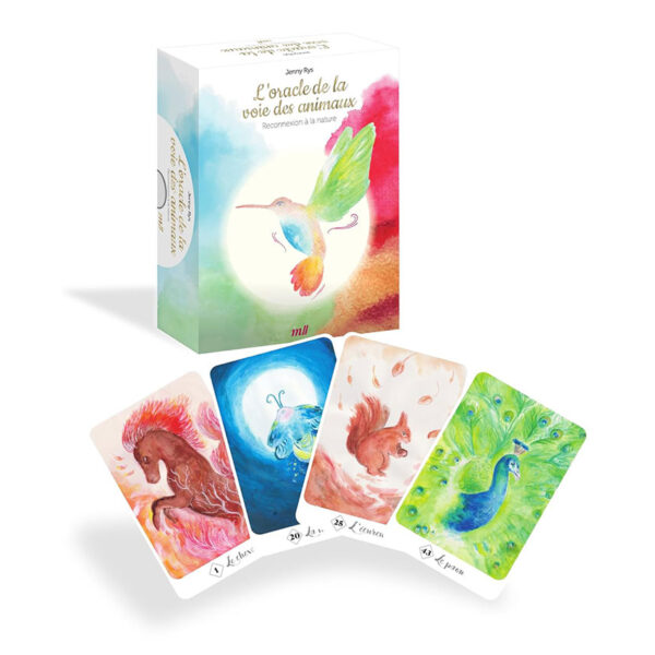 L'Oracle de la voie des animaux - Reconnexion à la nature (jeu de cartes divinatoires) : Un livret explicatif et 44 cartes illustrées par l'artiste Jenny Rys - Pierres de Lumière