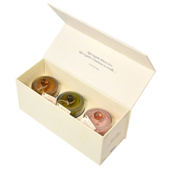 Coffret de 3 Bougies parfumées - Pierres de Lumière