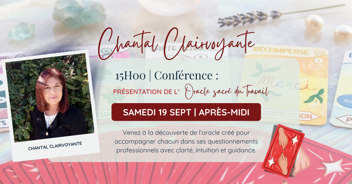19 sept Conférence Thierry de Saint Aubin et Chantal clairvoyante - la ré-incarnation - 08 août - Pierres de Lumière
